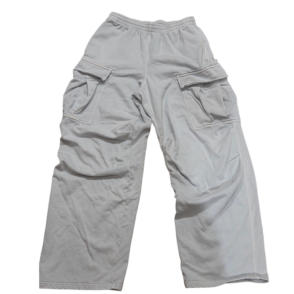 Skims Boyfriend Fleece Cotton Cargo Sweatpants Small Lounge Barrel Baggy Slouch